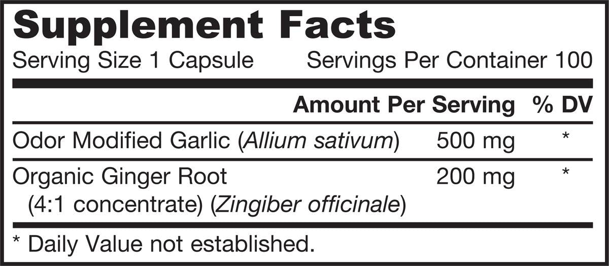 Чесън и джинджифил 700 mg 100 капсули