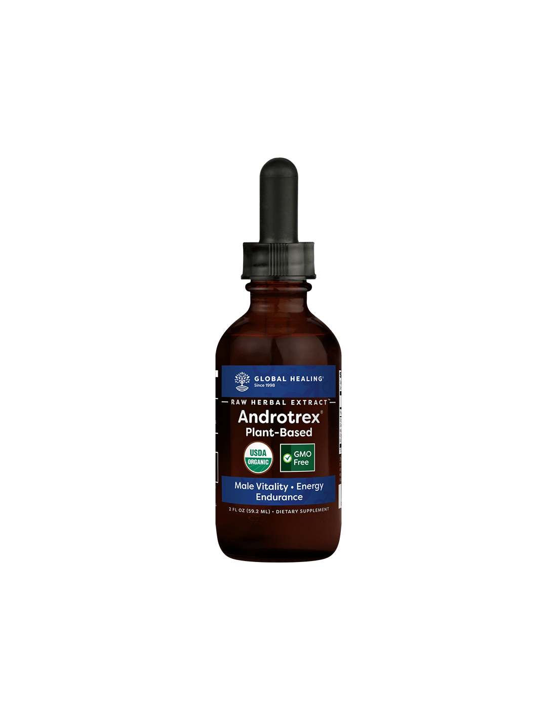 Androtrex® суров билков екстракт / билкова смес за мъжки хормонален баланс, 59,2 ml глобално изцеление
