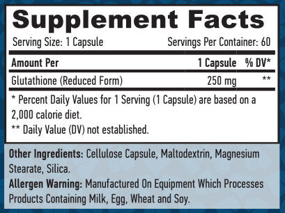 Glutathione 250mg. / 60 vcaps.