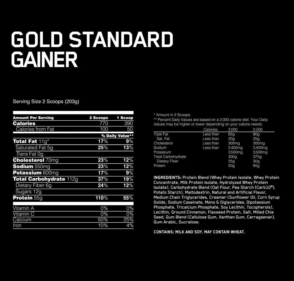 Златен стандартен Gainer - 1620 кг