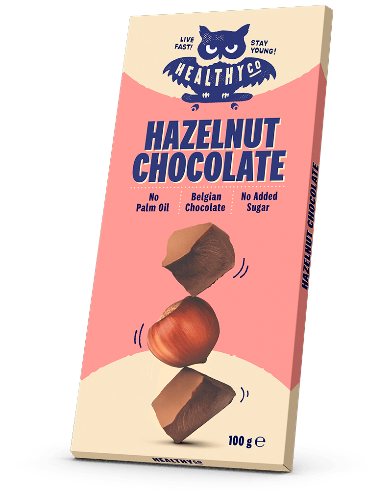 <tc>HealthyCo</tc> шоколад с лешници 100 грама - без добавена захар и без палмово масло