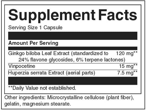 Комплекс на билков екстракт памет 142,5 mg - 60 капсули