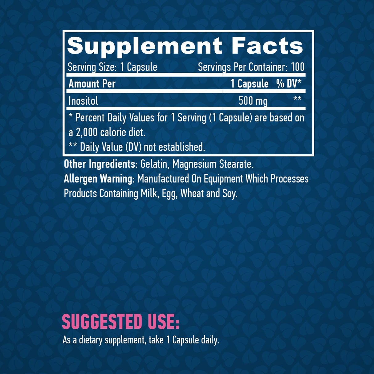 Inositol 500 mg. / 100 капачки.