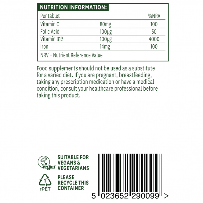 Нежна желязна формула (железен бисглицинат) 14mg 90 таблетки Naturesaid