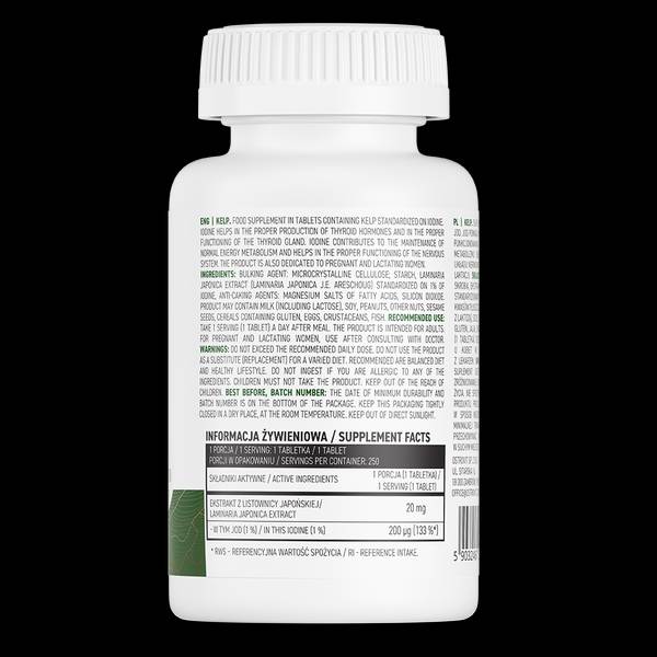 Келп 200 mcg | Естествен източник на йод 250 таблетки