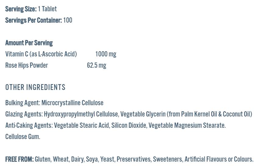 Витамин-C 1000 mg | С розови бедра - 100 таблетки