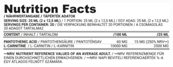 L-карнитин течност 2500 | с хром - 500 ml