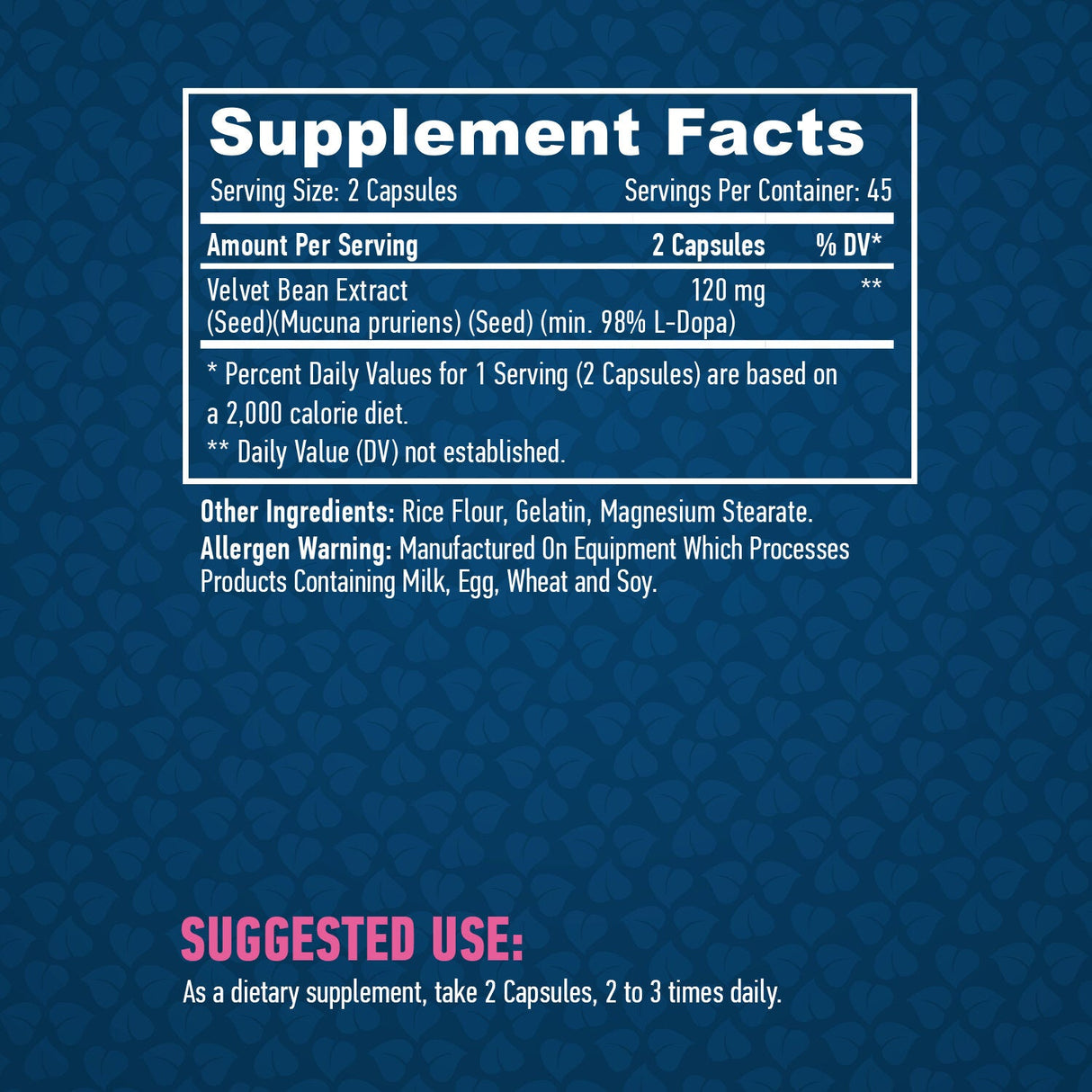 L-dopa / mucuna pruriens екстракт / 90 капачки.