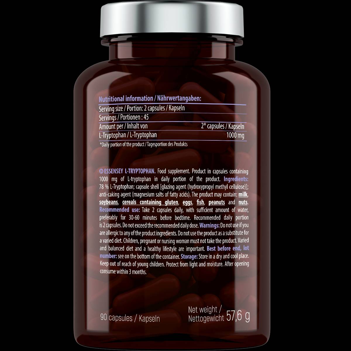 L -tryptophan 500 mg - 90 капсули