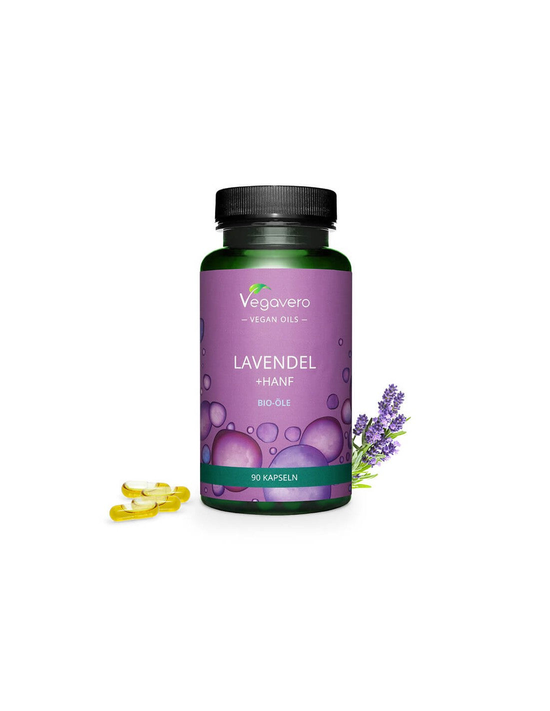 Lavendel + Hanf Bio-öle - Био масло от лавандула и коноп, 90 капсули <tc>Vegavero</tc>