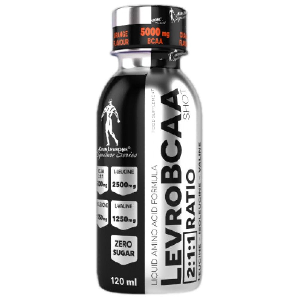 Levrobcaa изстрел/5000 mg BCAA с нула захар - 12 x 120 ml