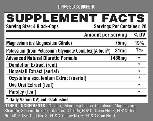 Lipo 6 черно / диуретично - 80 капсули