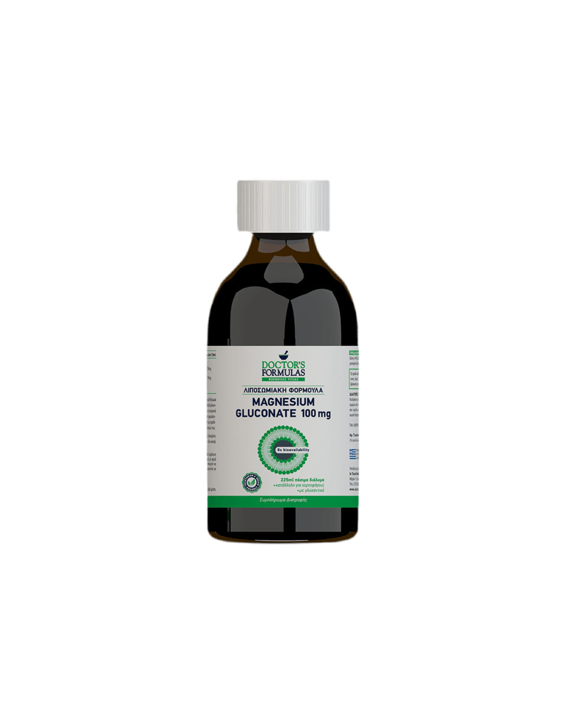 Липозомен магнезиев глюконат 100 mg, 225 ml, 30 дози лекарски формули
