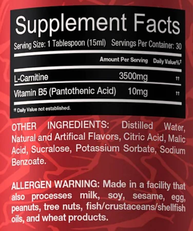 Течен L-карнитин 3500 mg 450 ml