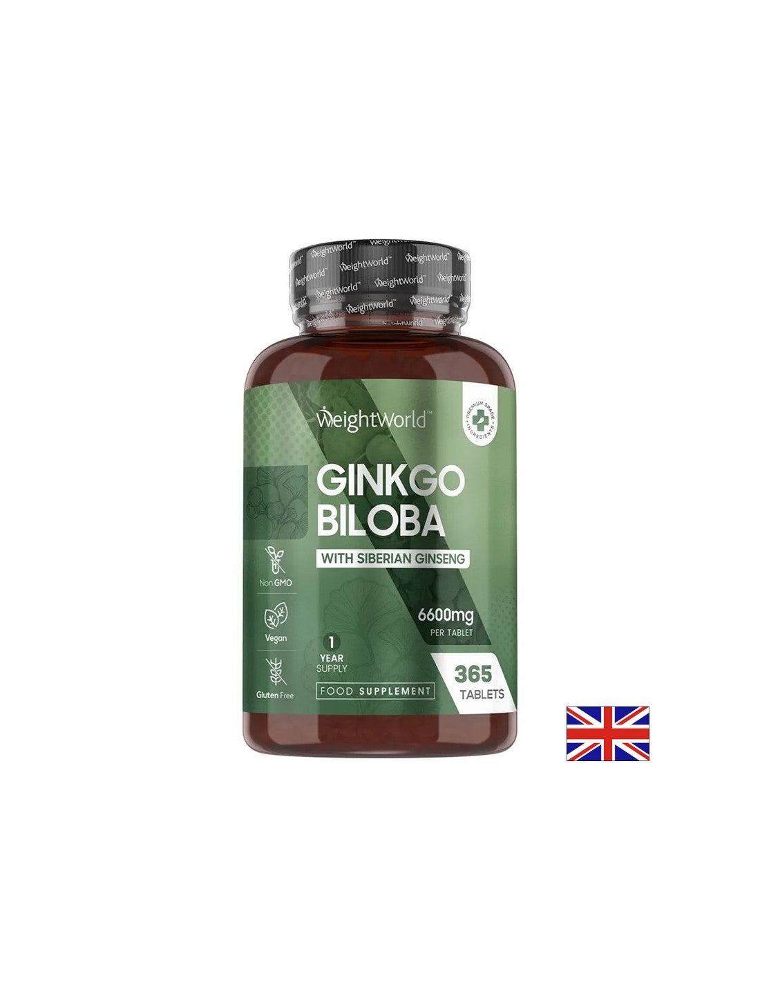 Мозъчна функция и циркулация - Ginkgo Biloba 120 mg + сибирски женшен 24 mg, 365 таблетки