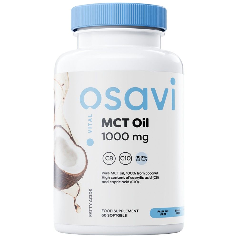 MCT масло 1000 mg | C8 + C10 - 60 Softgels