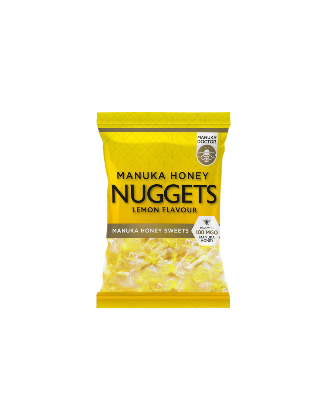 Manuka Honey Nuggets Лимонов аромат, направен със 100 mgo Manuka Honey, 120 g