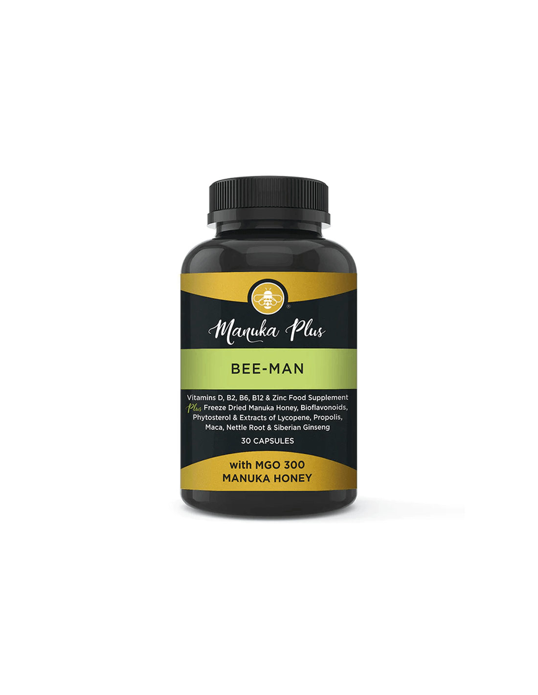 Manuka Plus Bee Man With Mgo 300 - Manuka Honey - Формула за мъже с Manuka Honey Mgo 300, 30 капсули