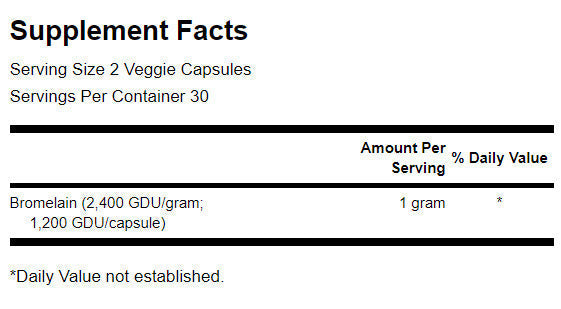 Максимална якост Бромелейн 1200 GDU 500 mg - 60 капсули