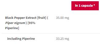 Piperine Max 35mg | Сила на черен пипер - 90 капсули