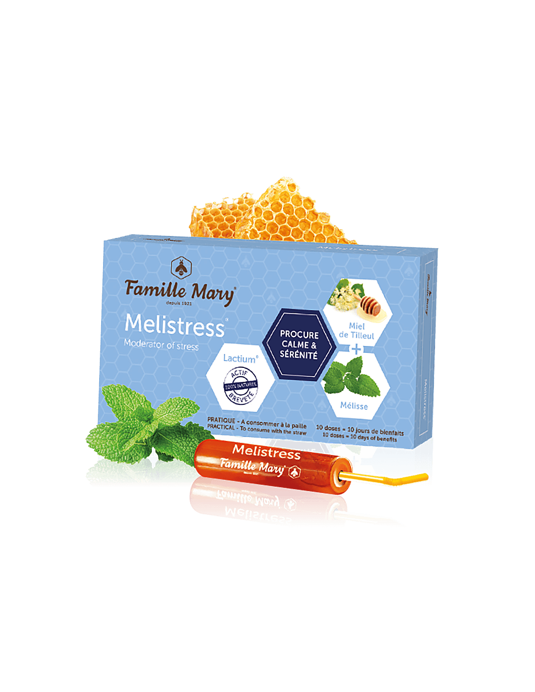 Antistress Ampoules (с лимонов балсам и мед) Melistress, 10 бр.