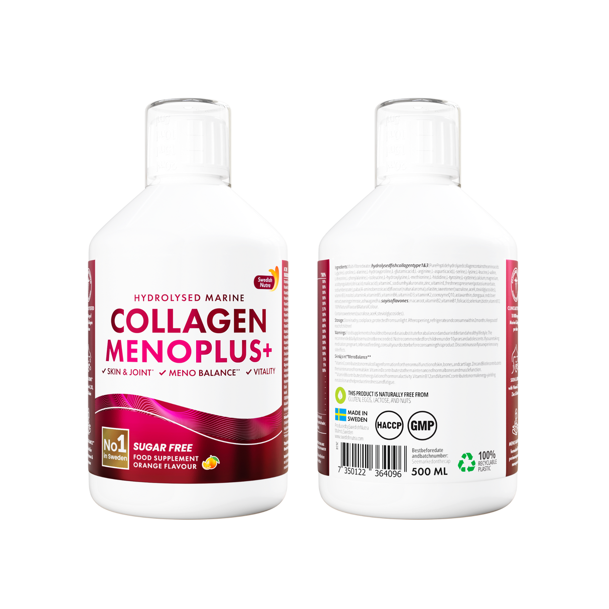 Menoplus+ Fish Collagen 10,000 mg for women 40+ | 500 ml - Nutra Best Europe