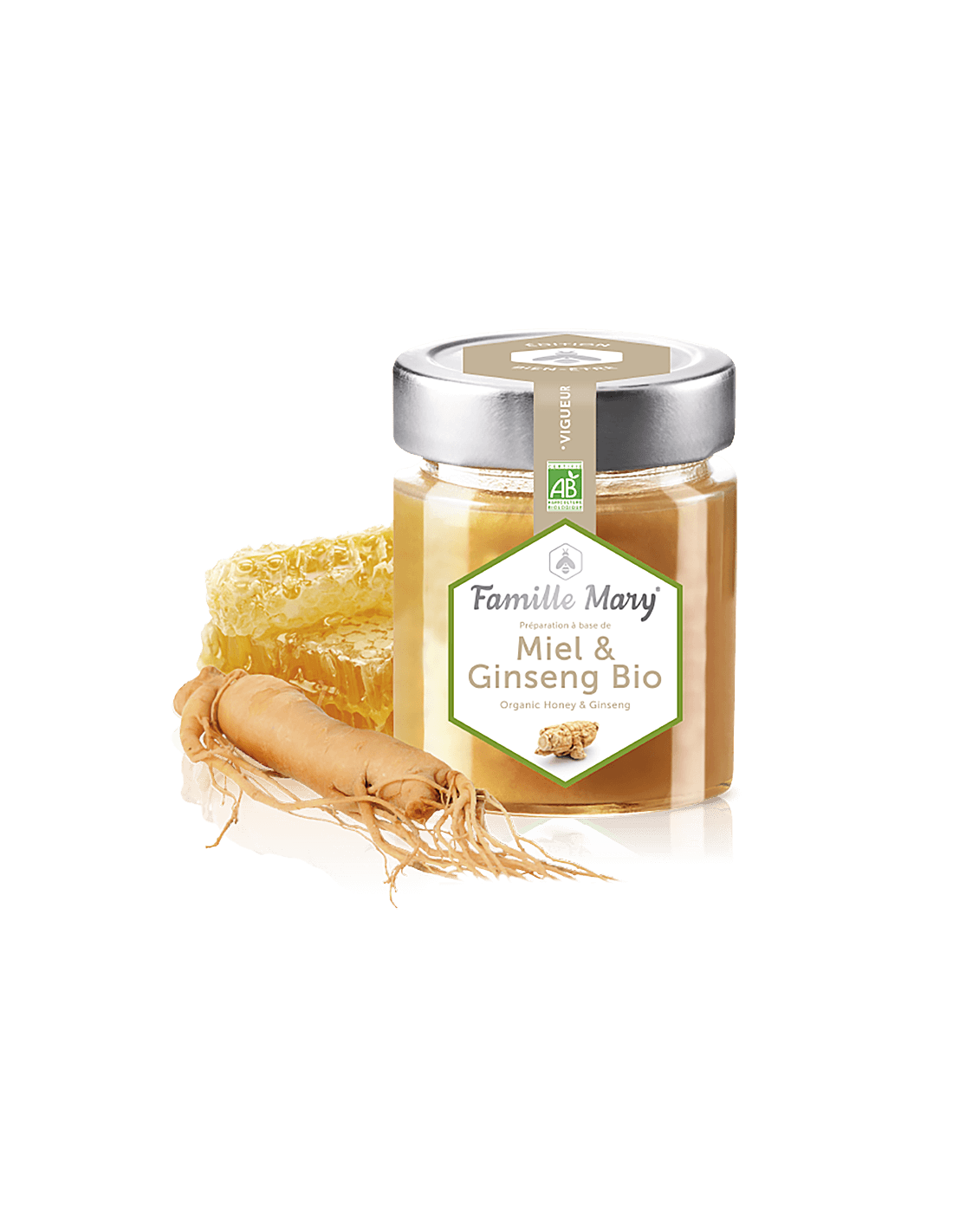 Miel & Ginseng Био / Органичен мед от Forest Flowers + Ginseng, 170 g Famille Mary