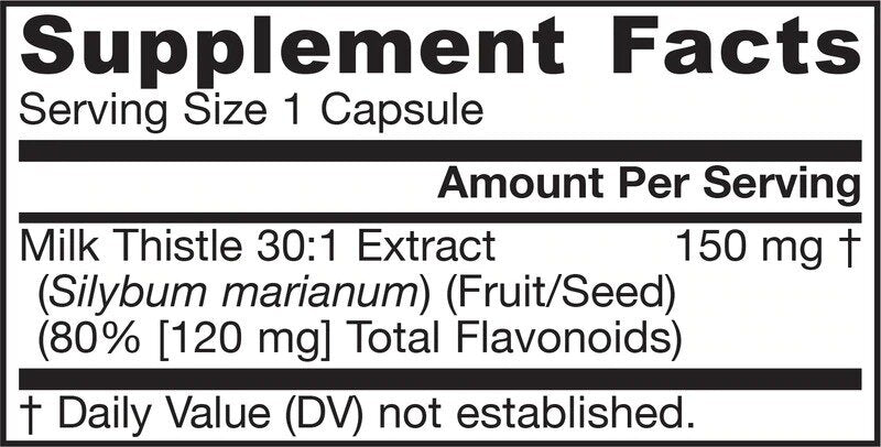 Млечен трън 150 mg | Стандартизиран 30: 1 екстракт - 100 капсули