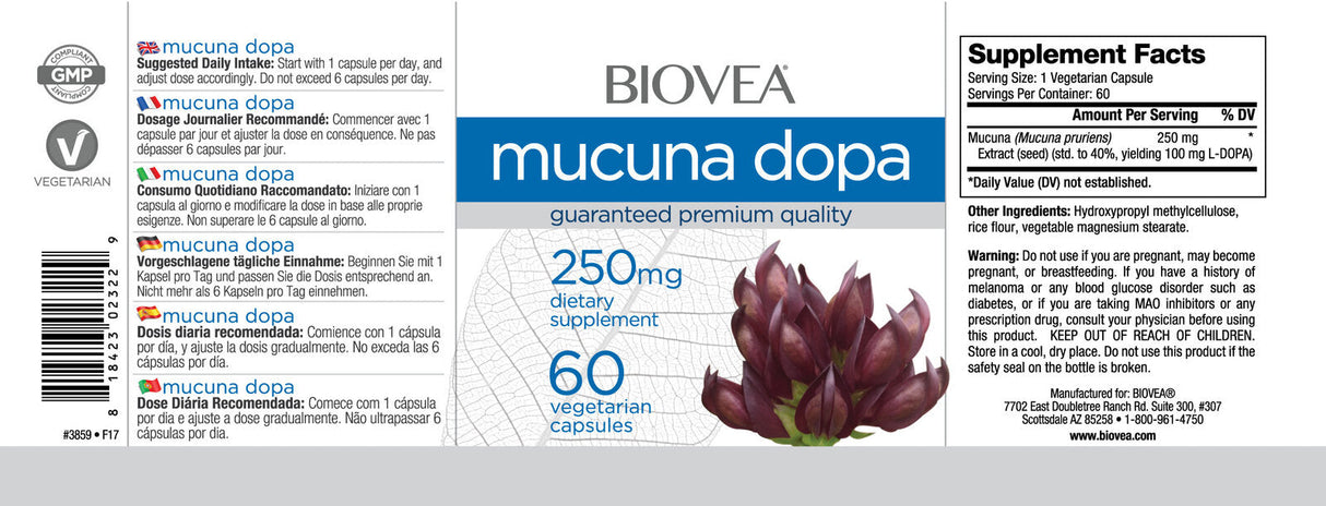 Mucuna dopa 250 mg / 60 капачки