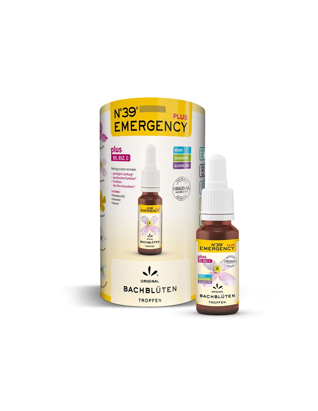 Капки на д-р Бах N°39 за спешни случаи + витамин B12, B5, C - 20 ml <tc>Lemon Pharma</tc>