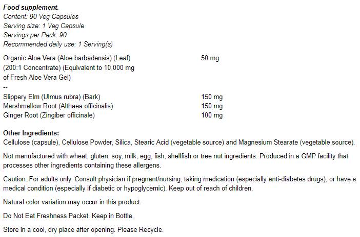Алое 10 000 и успокояващи билки - 90 капсули