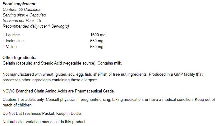 Аминокиселини с разклонена верига / BCAA - 120 капсули