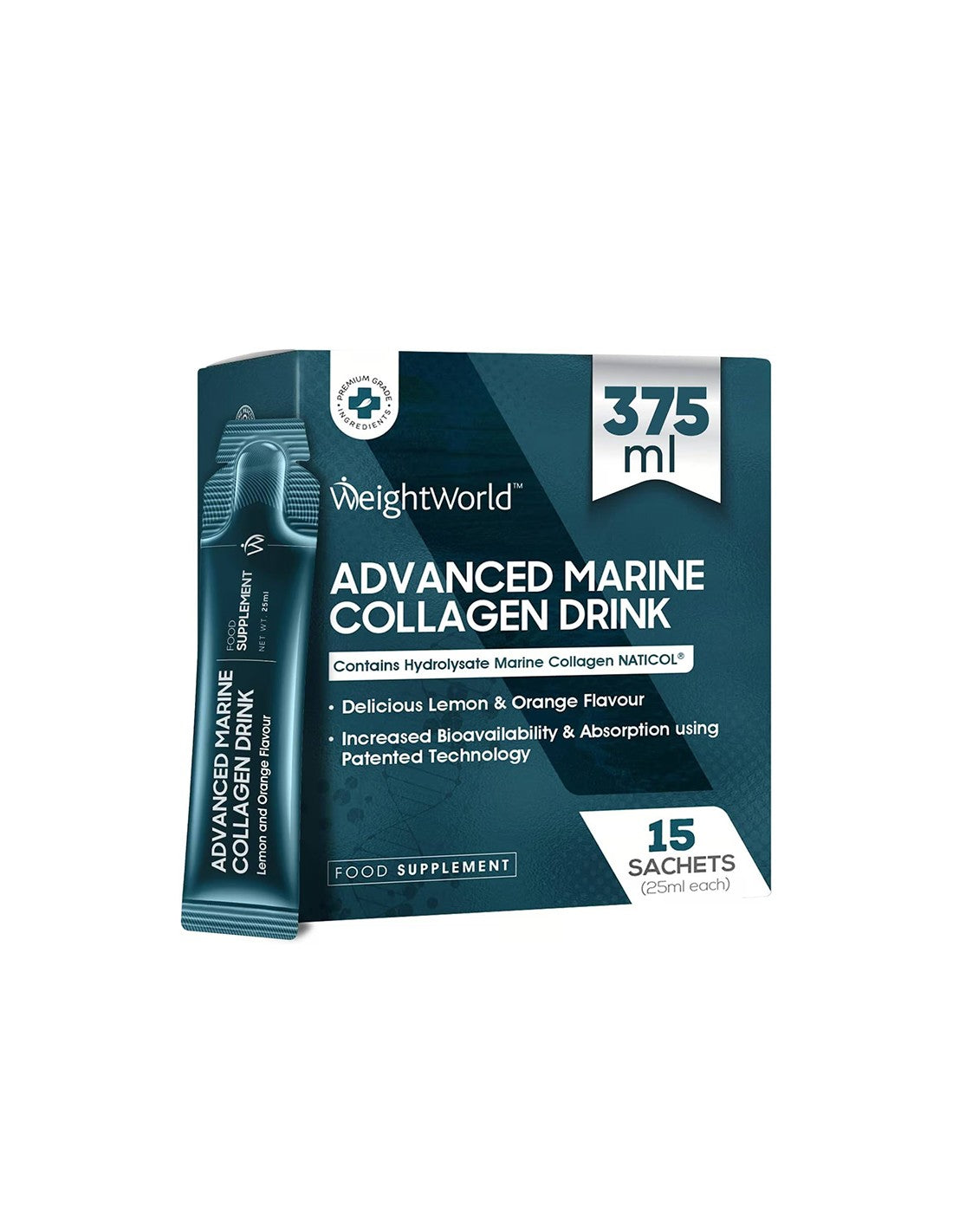 Грижа за коса, кожа и стави - Naticol Hydrolyzed Marine Collagen 5G, перорален разтвор, 15 сашета х 25 ml