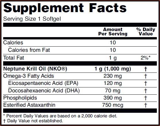 Нептун крил масло 1000 mg - 60 гел капсули