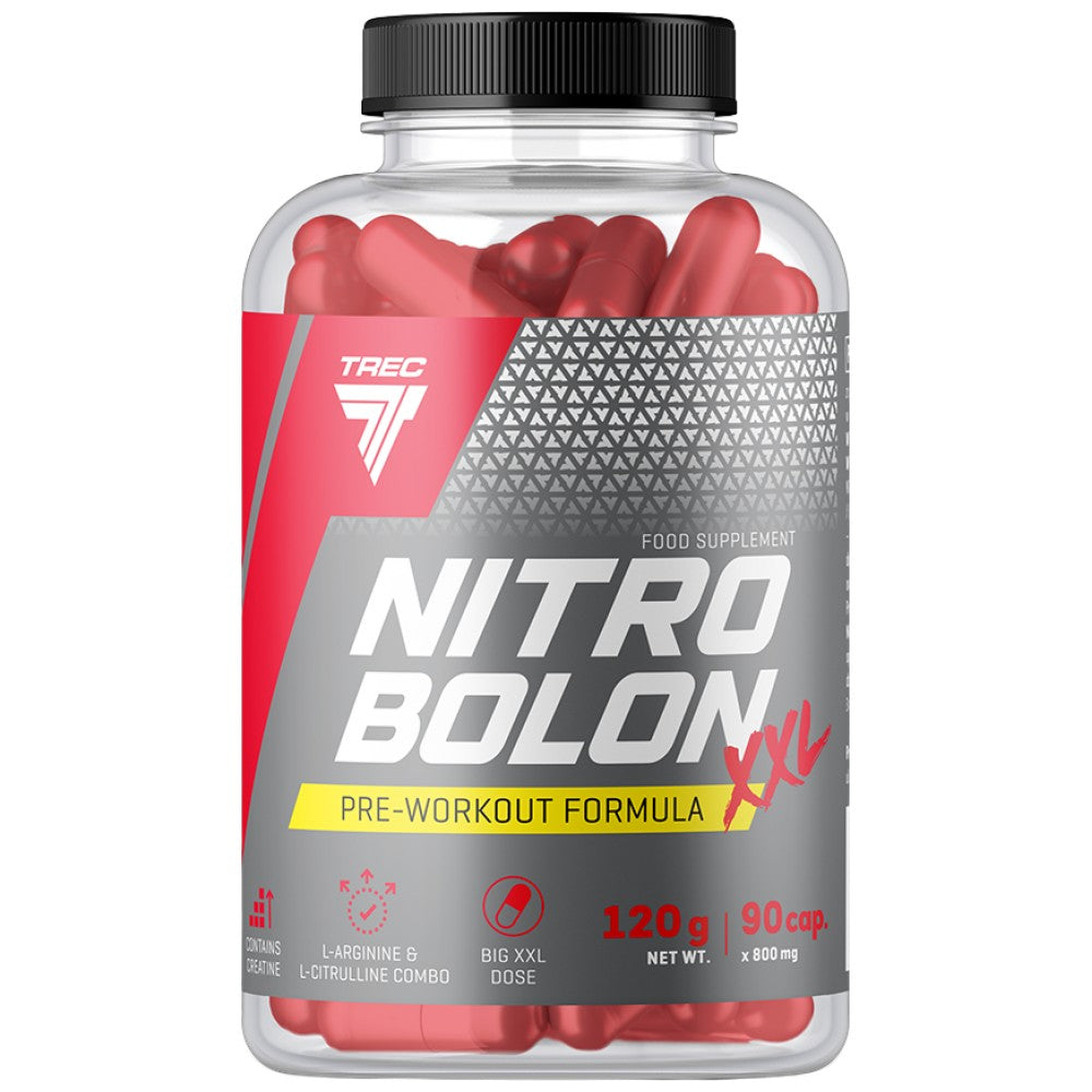 Nitrobolon xxl | Формула без стимуланти преди тренировка в капачки-90 капсули