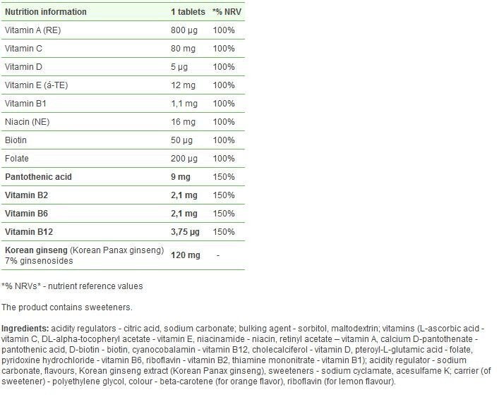 <tc>Olimp</tc> Gold Vit Complex + Ginseng / 20 ефервесцентни таблетки