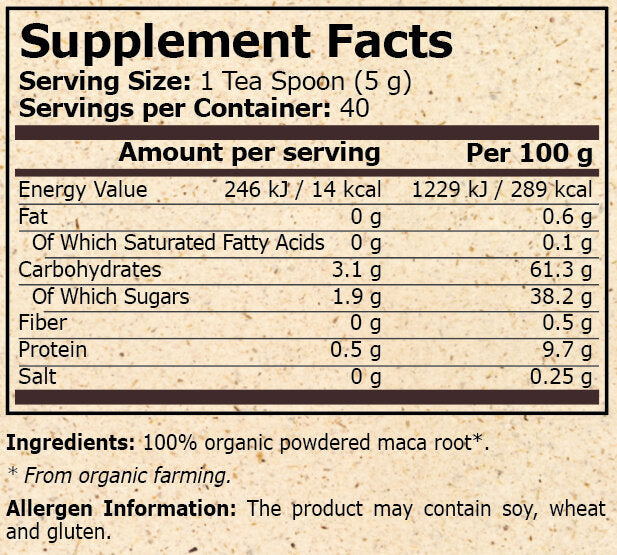 <tc>Pure Nutrition</tc> - ОРГАНИЧНА МАКА - 200гр