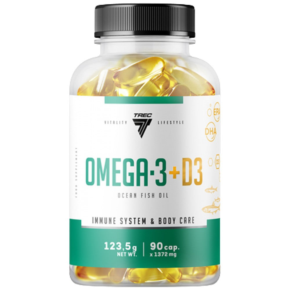 Омега-3 + D3 90 гел капсули