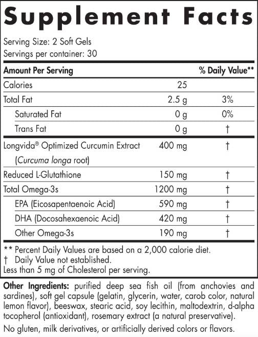 Omega curcumin 1200mg - 60 гел капсули