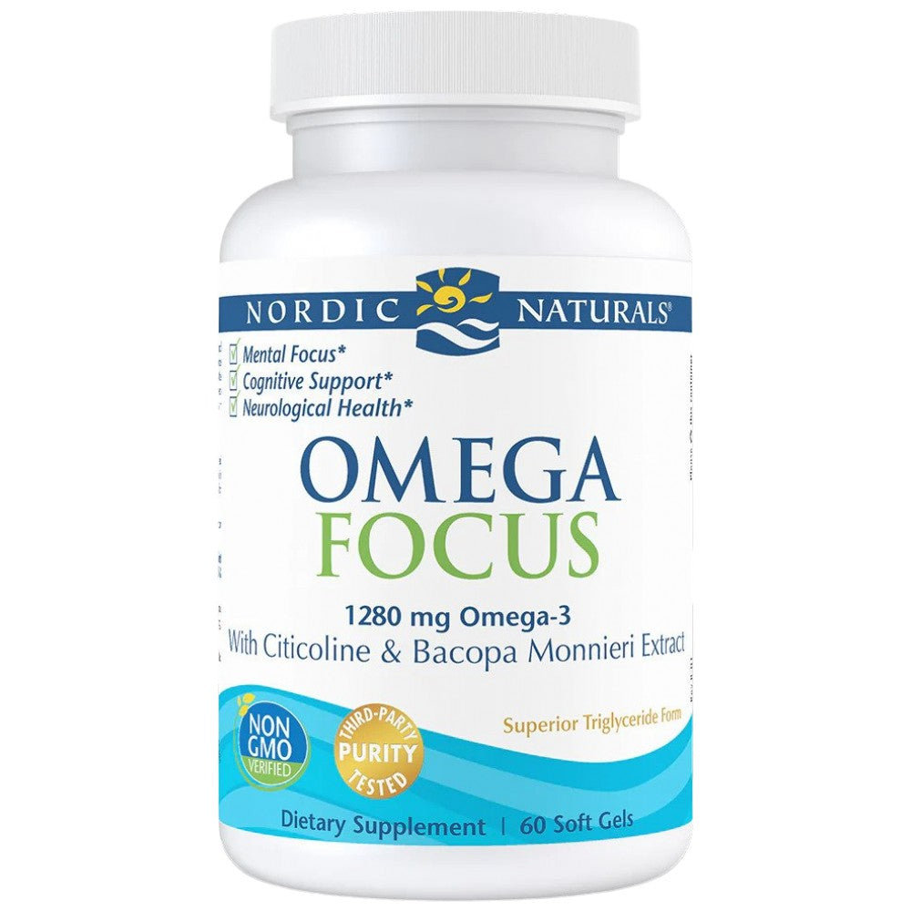 Omega Focus 1280mg | С цитиколин и бакопа 60 гел капсули