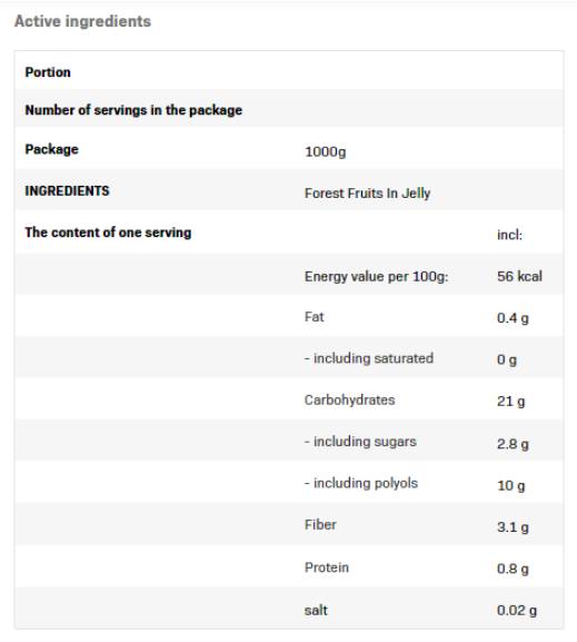 Frulove в желе | Горски плодове - 1000 грама