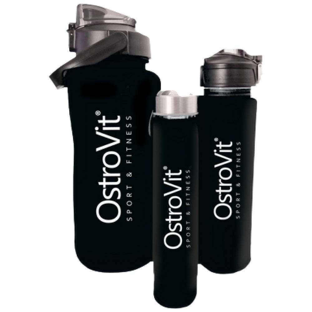 <tc>OstroVit</tc> Бутилки за вода | 3 в 1 - Черни 2000 + 900 + 500 мл