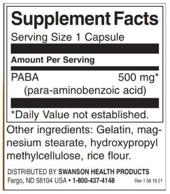 PABA 500 mg - 120 капсули