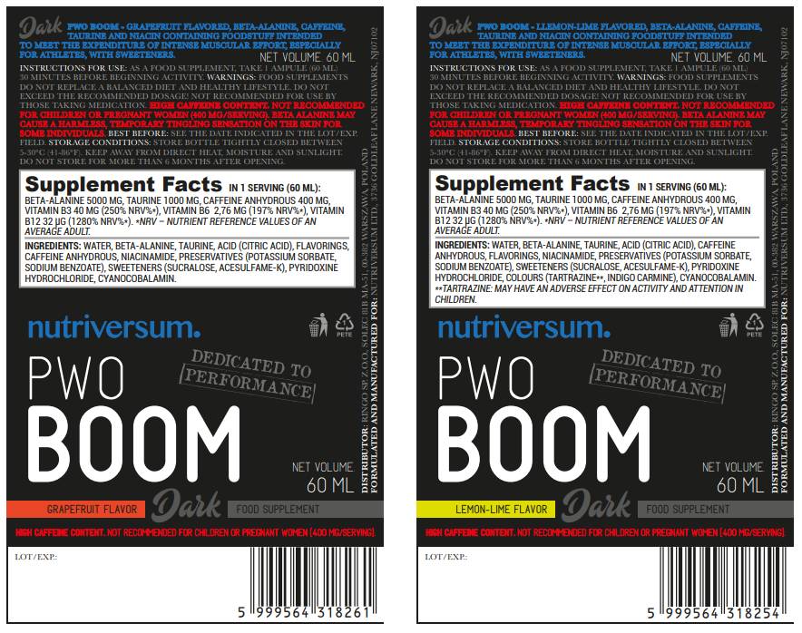 PWO Boom | Изстрел преди тренировка - 60 ml