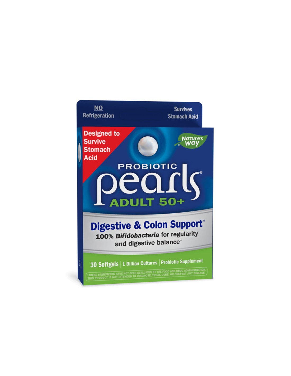 Pearls® Probiotic 50+ Възрастен - Pearls® Пробиотик за възрастни 50+, 1 милиард активни пробиотици, 30 Softgel капсули