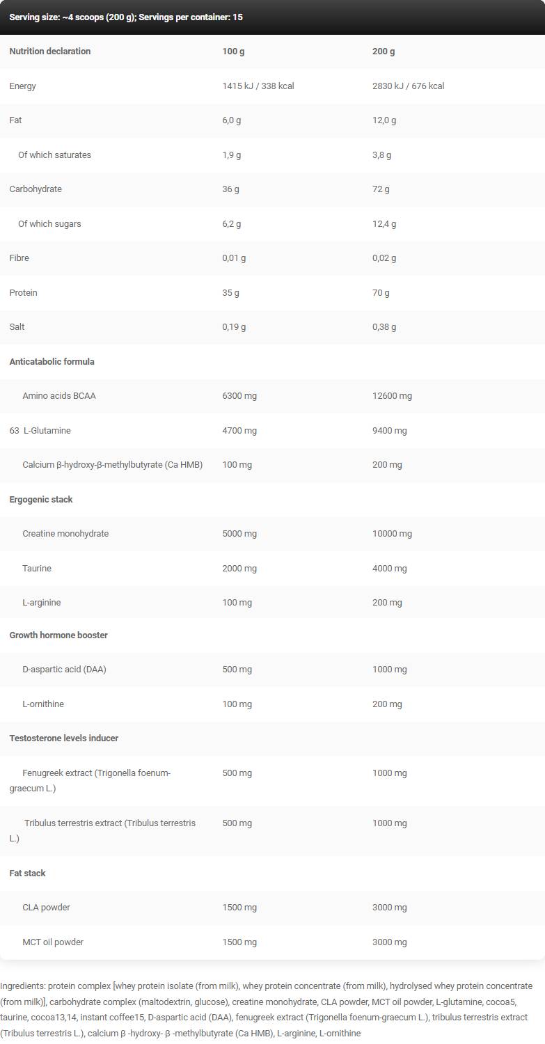 Златна линия/постна маса - 6000 грама
