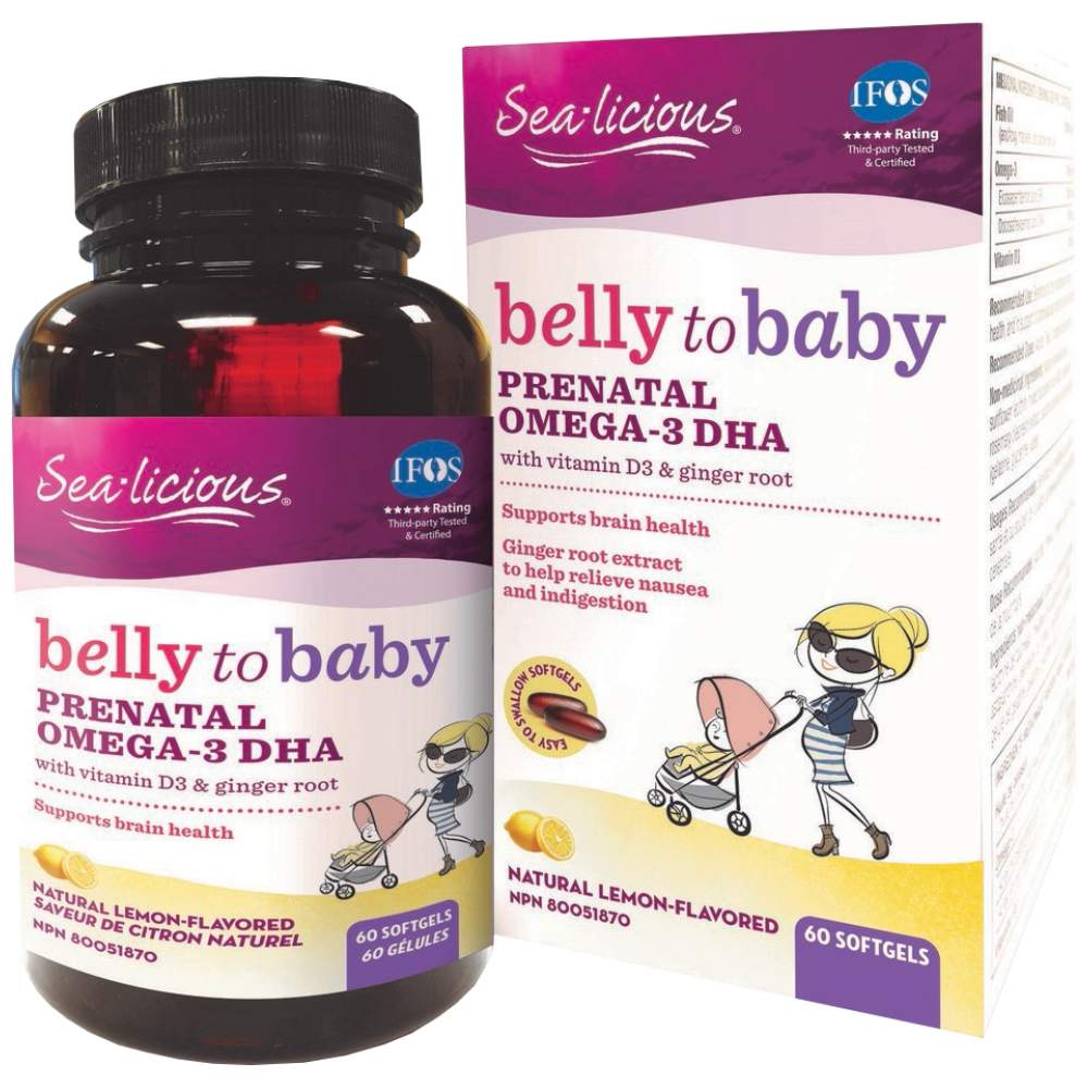 Sea Licious Omega 3 Belly to Baby DHA за бременни жени 816 mg 60 гел капсули
