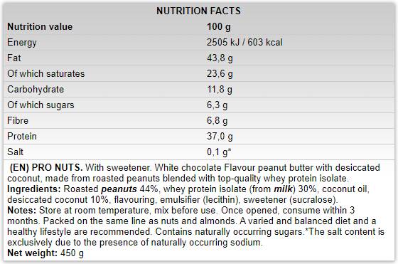 Pro Nuts/Peanut Butter + суроватъчен протеин изолат 450 грама
