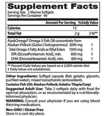 Чисто диво рибено масло от Аляска 1000 mg (180 капсули, 180 дози) <tc>Doctor's Best</tc>