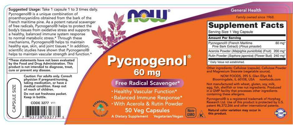 Pycnogenol 60 mg - 50 капсули